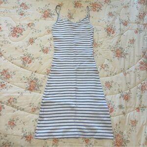 Brandy Melville Striped Blue and White Women's mini Dress